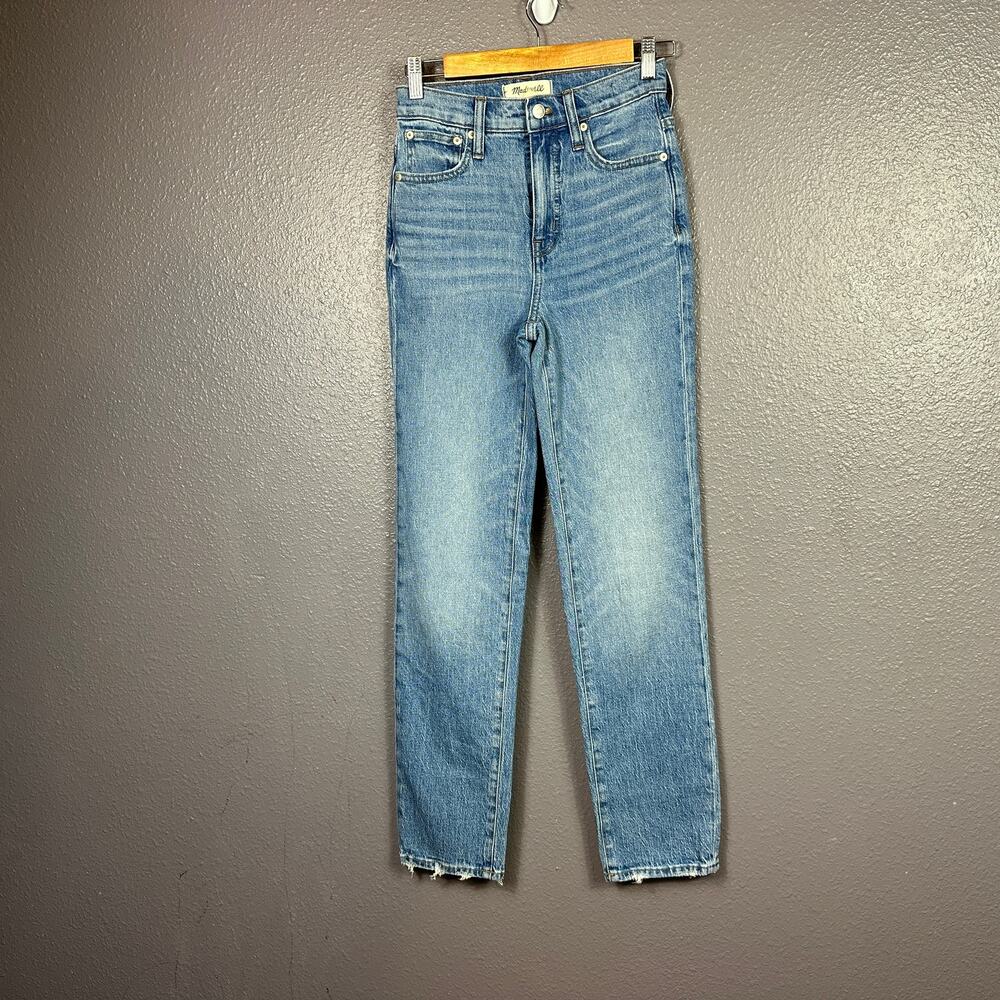 Madewell Full Length Classic Straight Jeans Size 23 Light Wash NEW NWT